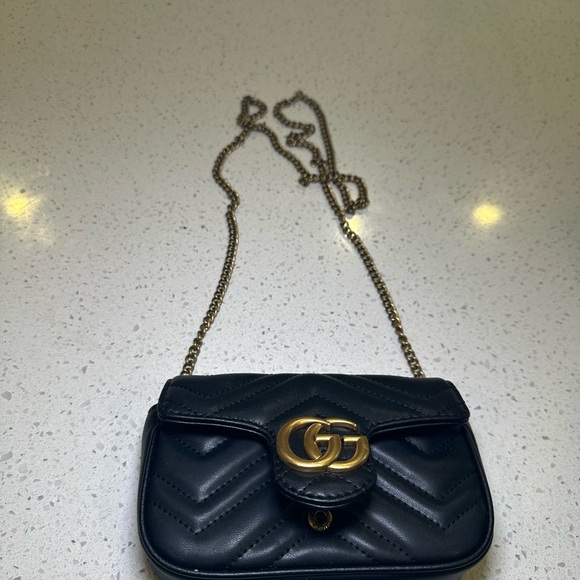 Gucci Black Mini Bag with Gold Chain - Picture 1 of 3